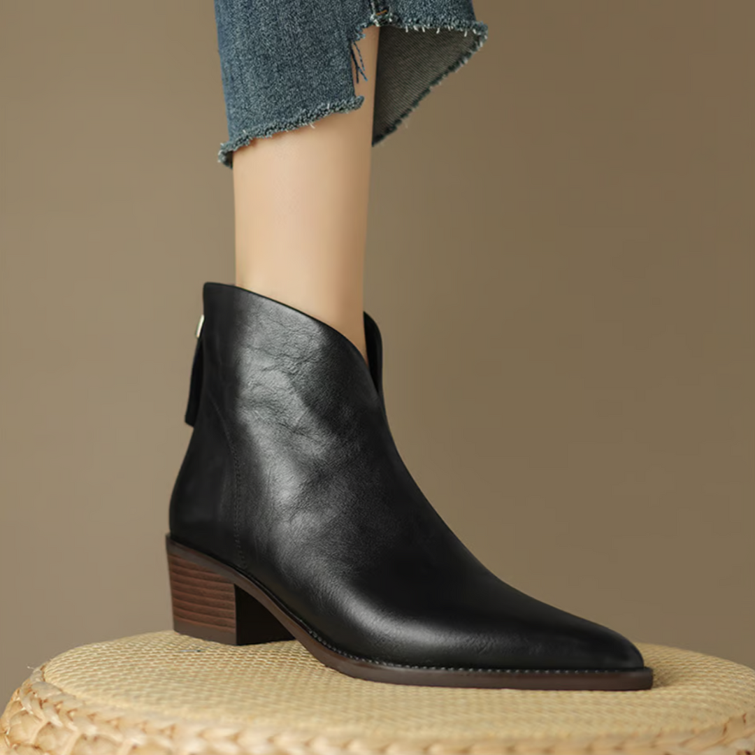 Camille - Les Bottines de Luxe à Talon Bas