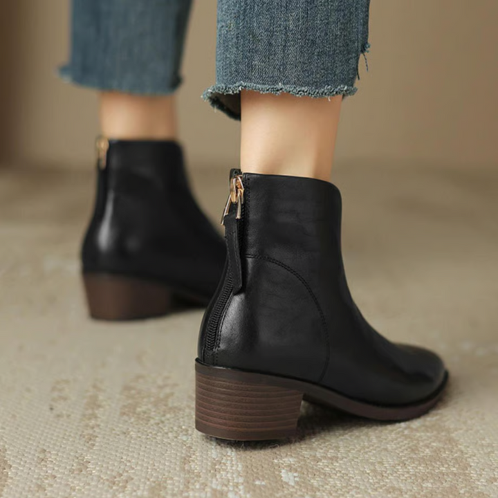 Camille - Les Bottines de Luxe à Talon Bas