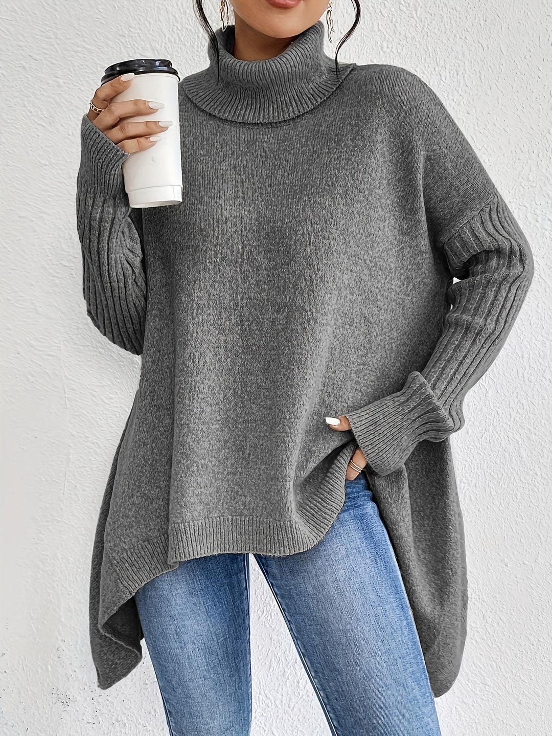 Léïna - Le Pull Col Montant Doux &amp; Décontracté