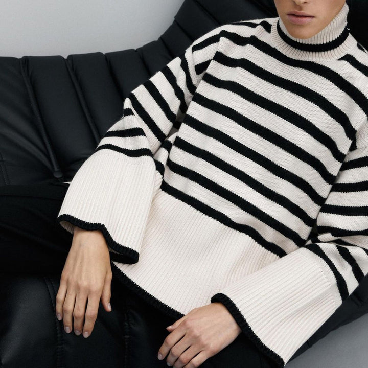 Éliane - Le Pull Rayé Élégance Décontractée