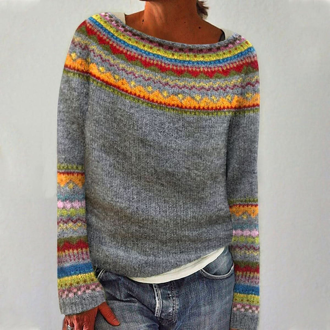 Apolline - Pull hivernal nordique doux confortable