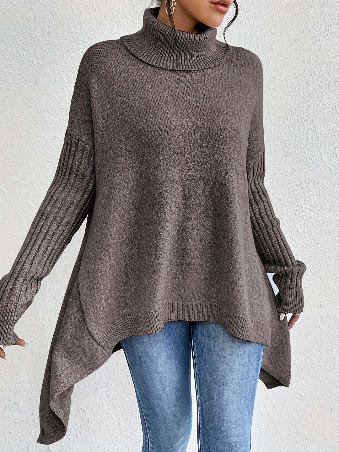 Léïna - Le Pull Col Montant Doux &amp; Décontracté