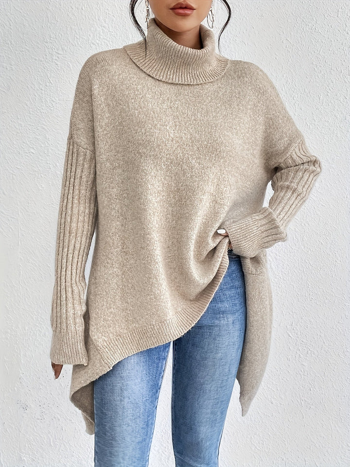 Léïna - Le Pull Col Montant Doux &amp; Décontracté