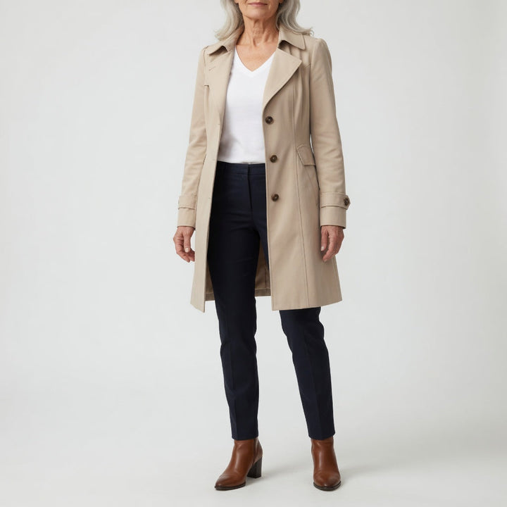 Matheline - Trench coat cintré élégance parisienne intemporelle