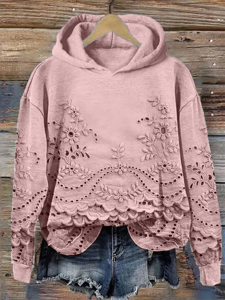 Léona - Sweat à Capuche Imprimé 3D, Confort &amp; Style au Quotidien