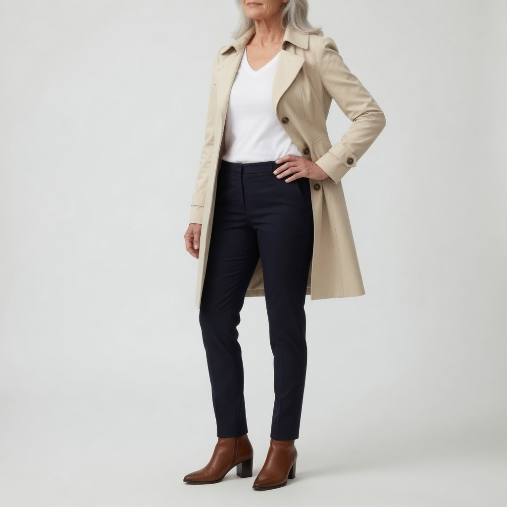 Matheline - Trench coat cintré élégance parisienne intemporelle