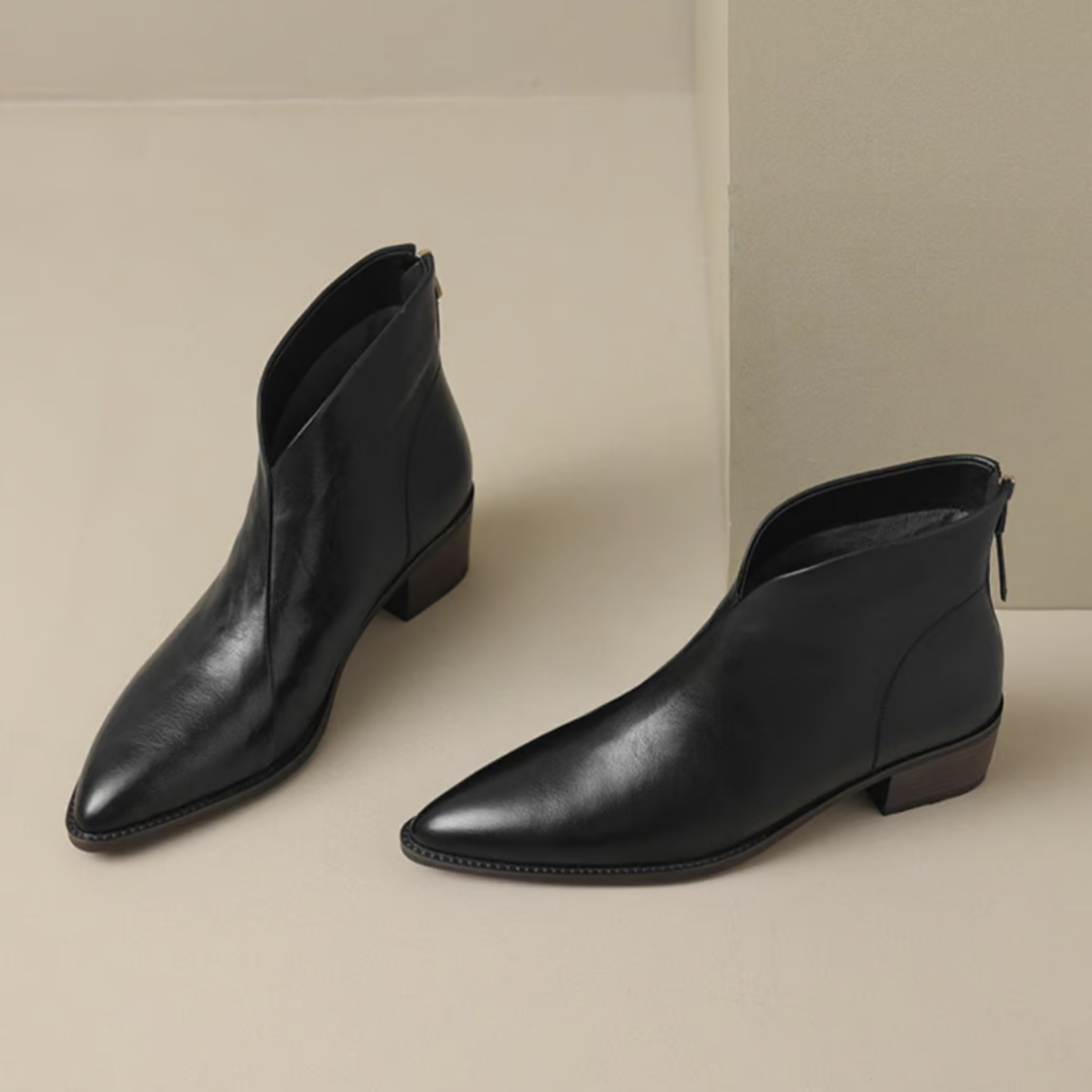 Camille - Les Bottines de Luxe à Talon Bas