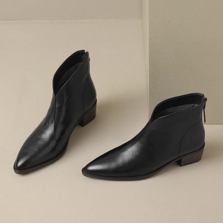 Camille - Les Bottines de Luxe à Talon Bas