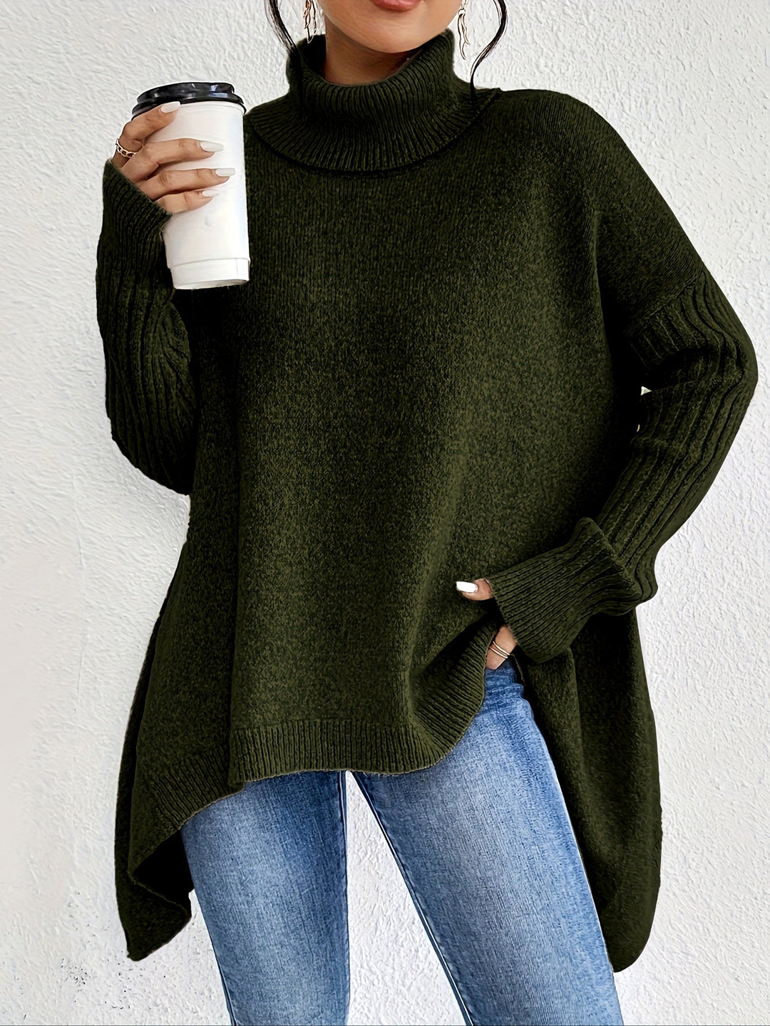 Léïna - Le Pull Col Montant Doux &amp; Décontracté