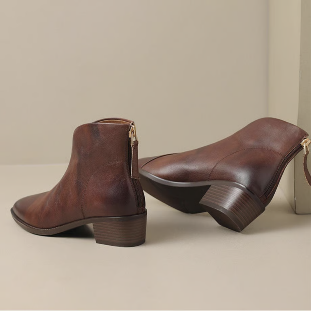 Camille - Les Bottines de Luxe à Talon Bas