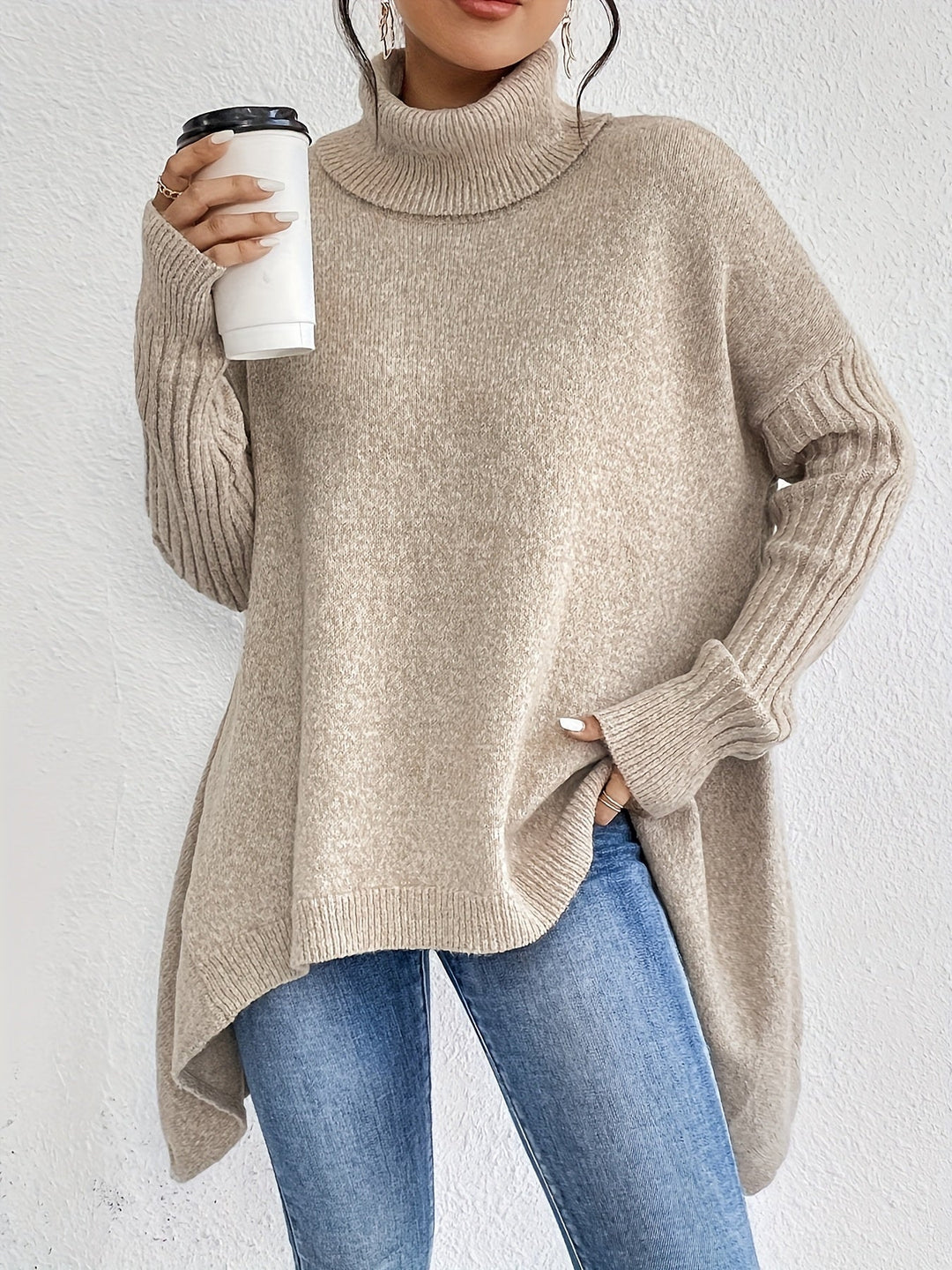 Léïna - Le Pull Col Montant Doux &amp; Décontracté