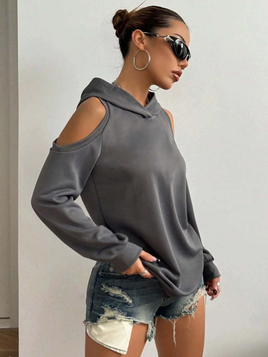 Camélia - Sweat élégant aux épaules ajourées