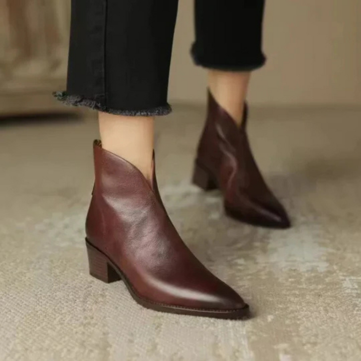 Camille - Les Bottines de Luxe à Talon Bas