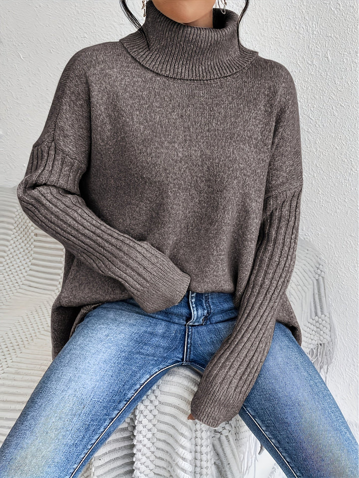 Léïna - Le Pull Col Montant Doux &amp; Décontracté