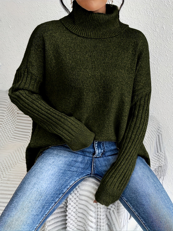 Léïna - Le Pull Col Montant Doux &amp; Décontracté