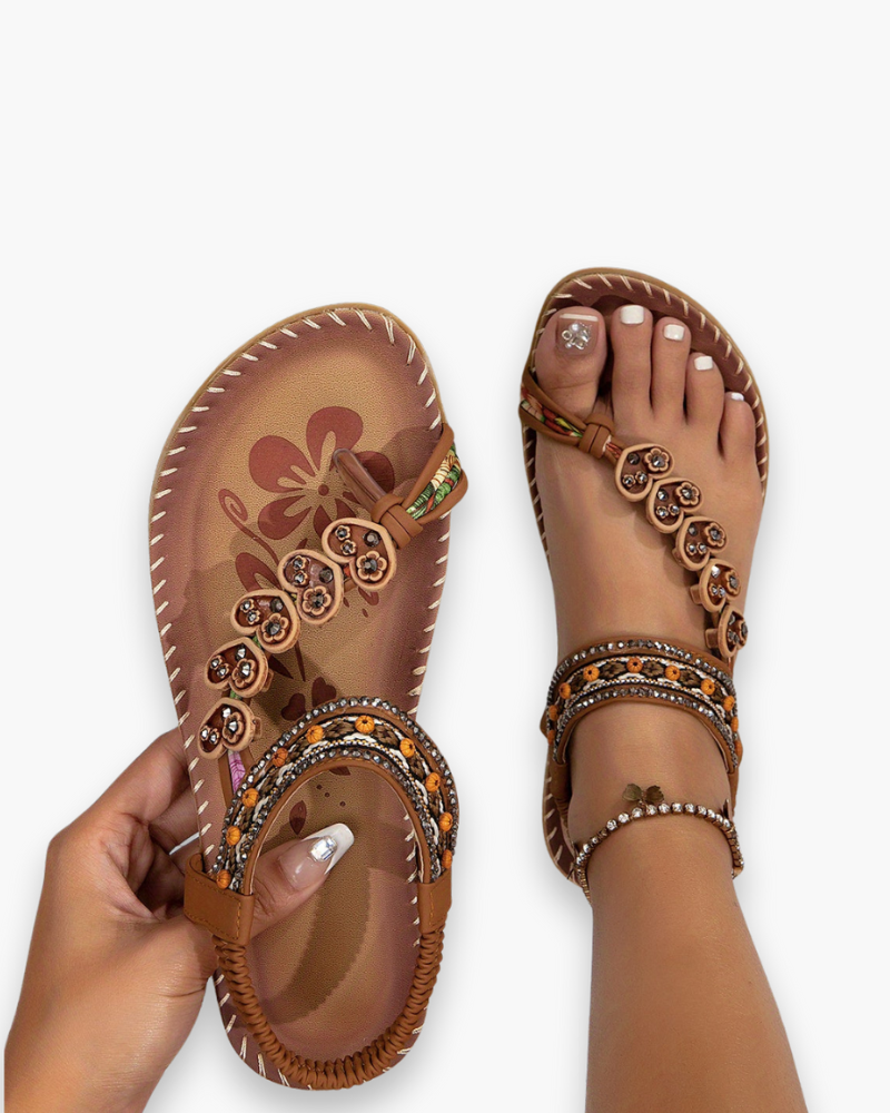 Clémence - Sandales Bohèmes pour Femme, Élégance d&
