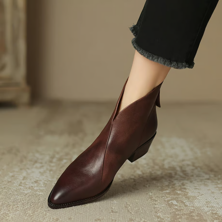 Camille - Les Bottines de Luxe à Talon Bas