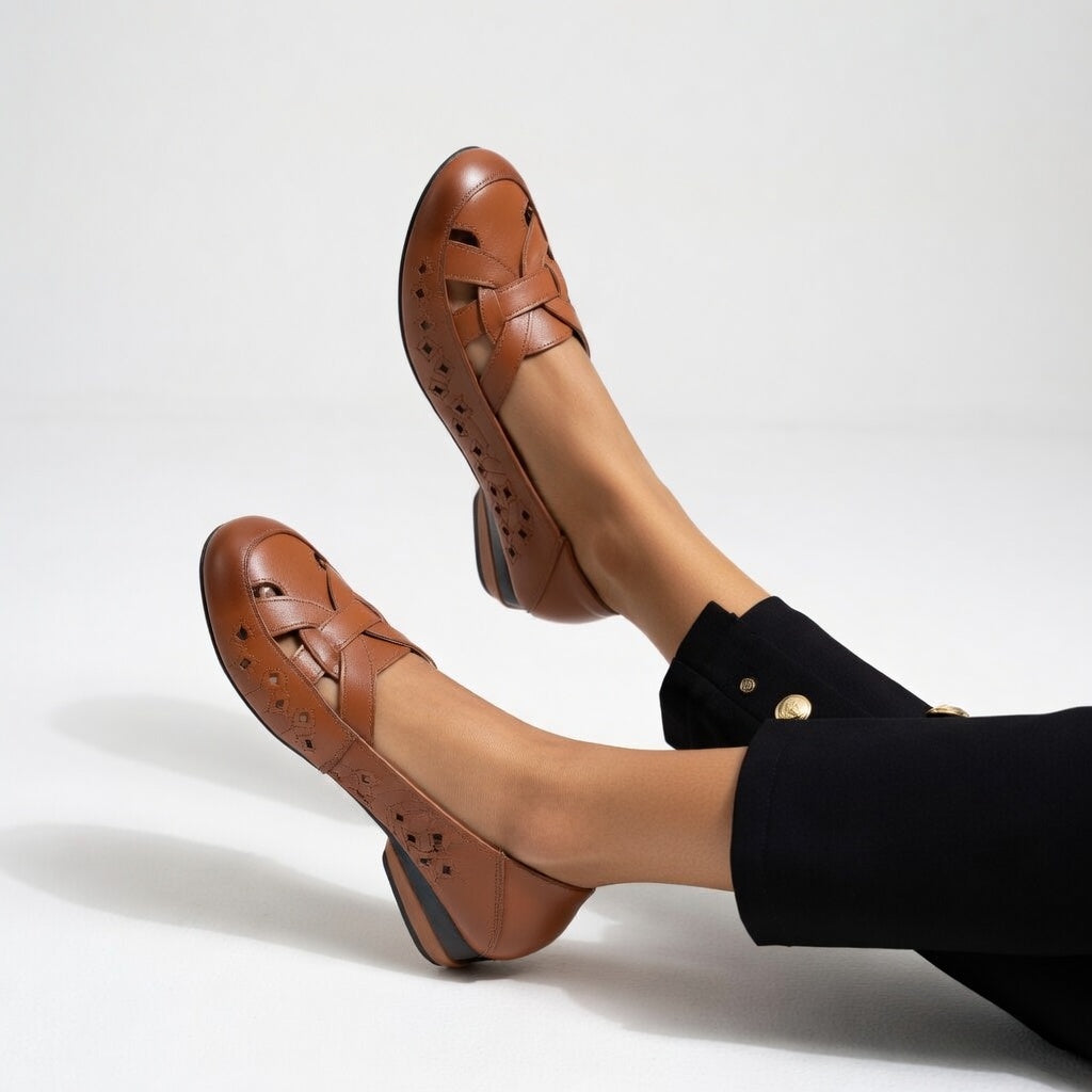Élodiane - Ballerines ajourées élégantes confortables ergonomiques