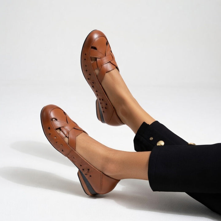 Élodiane - Ballerines ajourées élégantes confortables ergonomiques