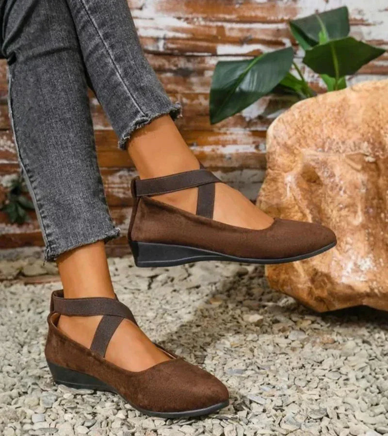 Camille - Ballerines ergonomiques élégantes à brides croisées