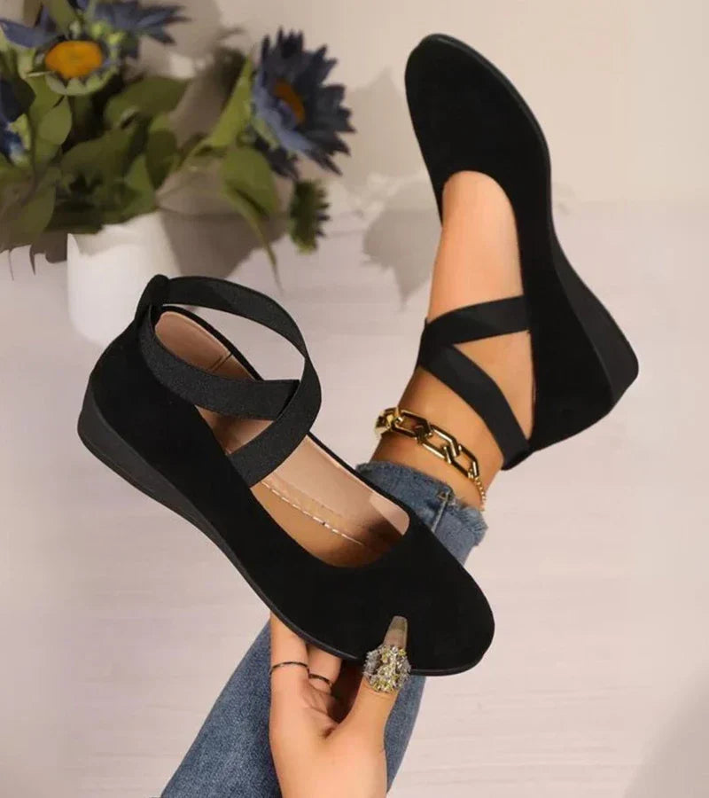 Camille - Ballerines ergonomiques élégantes à brides croisées