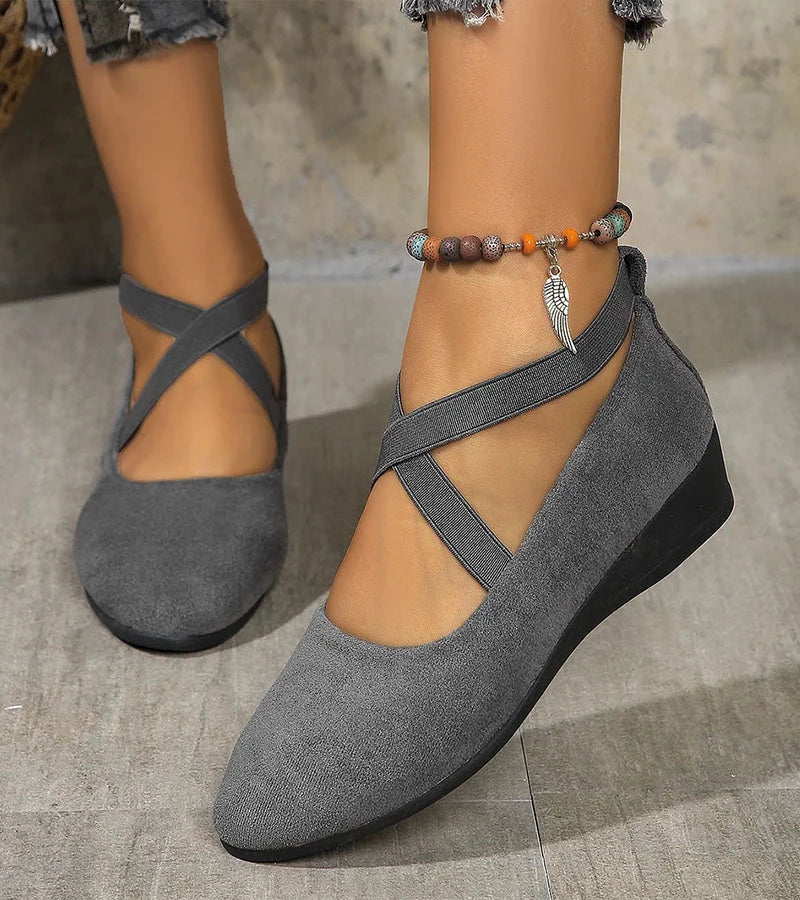 Camille - Ballerines ergonomiques élégantes à brides croisées