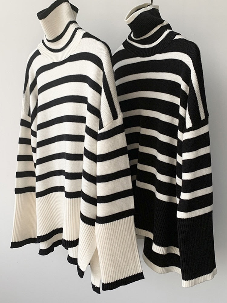 Éliane - Le Pull Rayé Élégance Décontractée