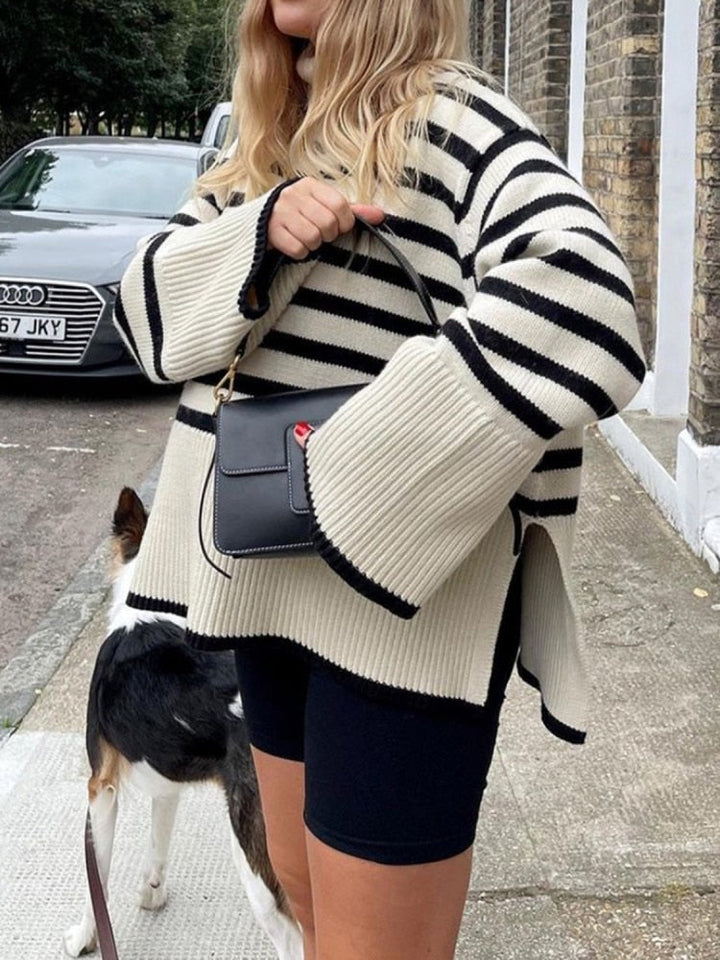 Éliane - Le Pull Rayé Élégance Décontractée