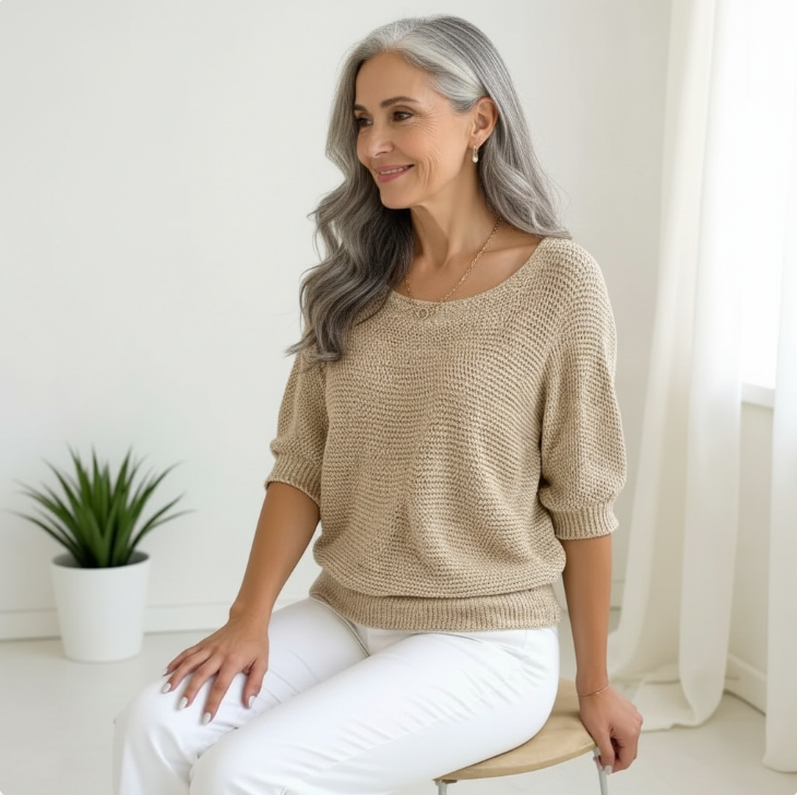 Lucienne - Top fluide confortable élégant quotidien