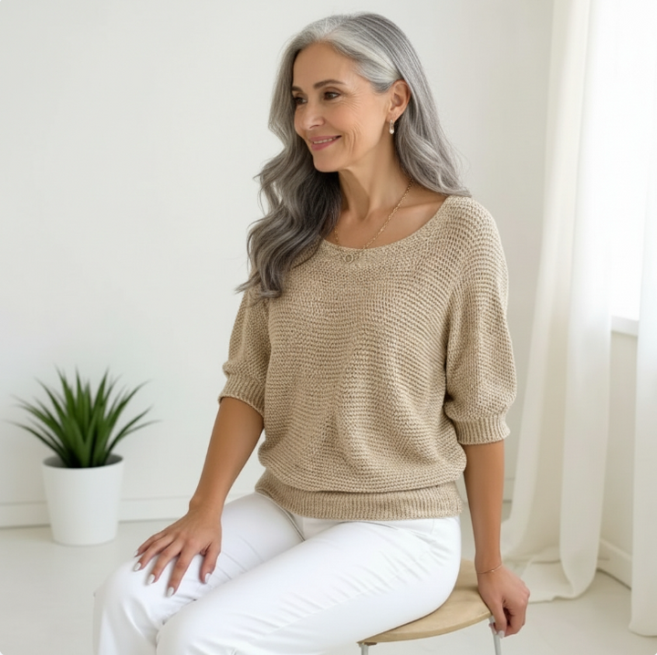 Lucienne - Top fluide confortable élégant quotidien