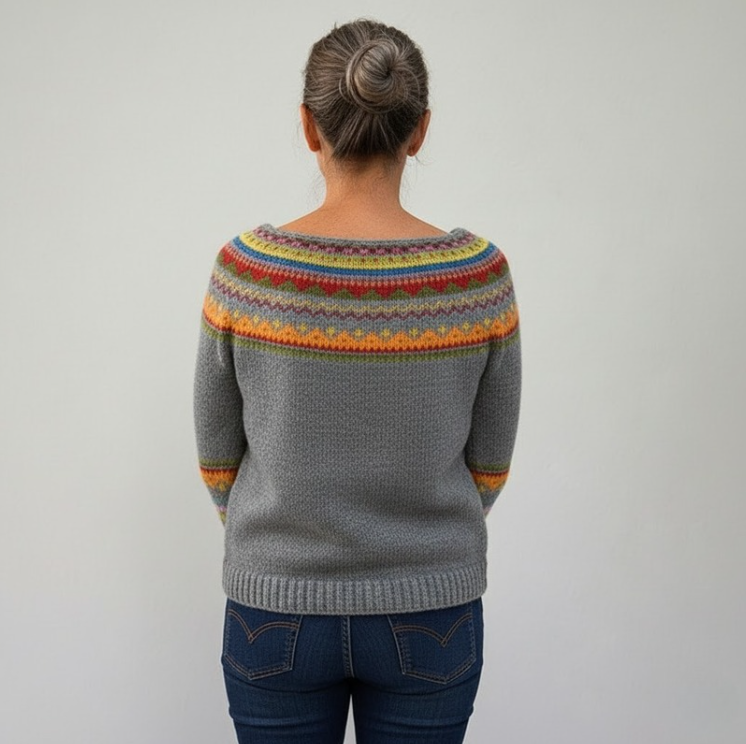 Apolline - Pull hivernal nordique doux confortable