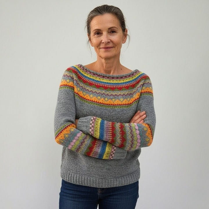 Apolline - Pull hivernal nordique doux confortable