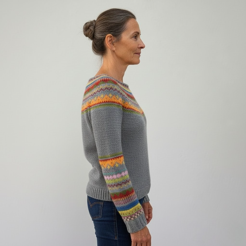 Apolline - Pull hivernal nordique doux confortable