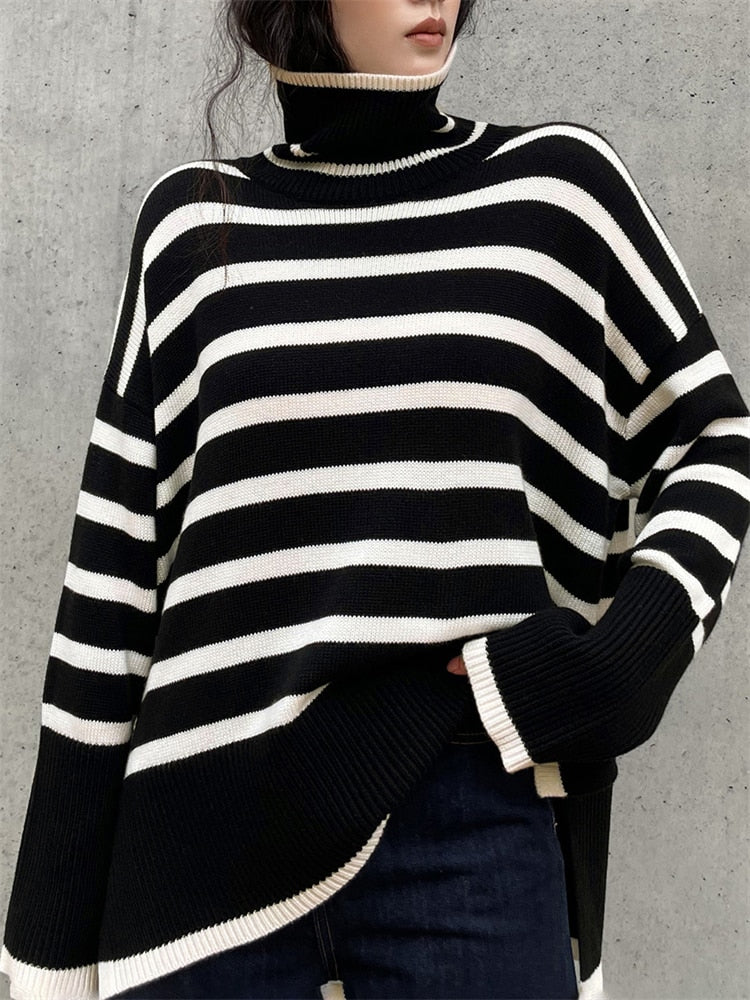 Éliane - Le Pull Rayé Élégance Décontractée