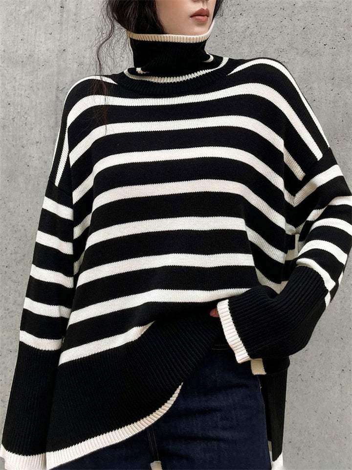 Éliane - Le Pull Rayé Élégance Décontractée