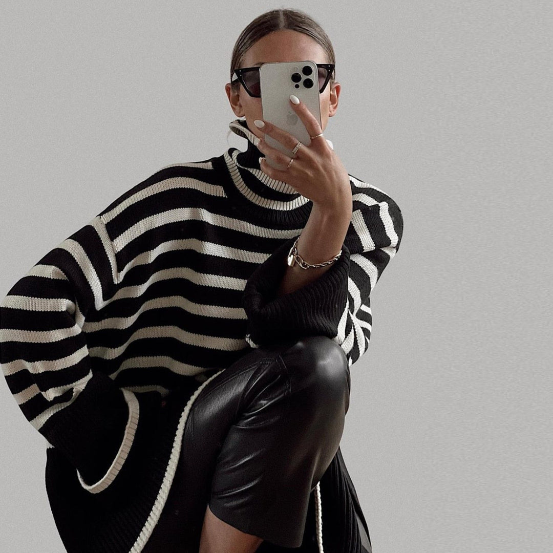 Éliane - Le Pull Rayé Élégance Décontractée