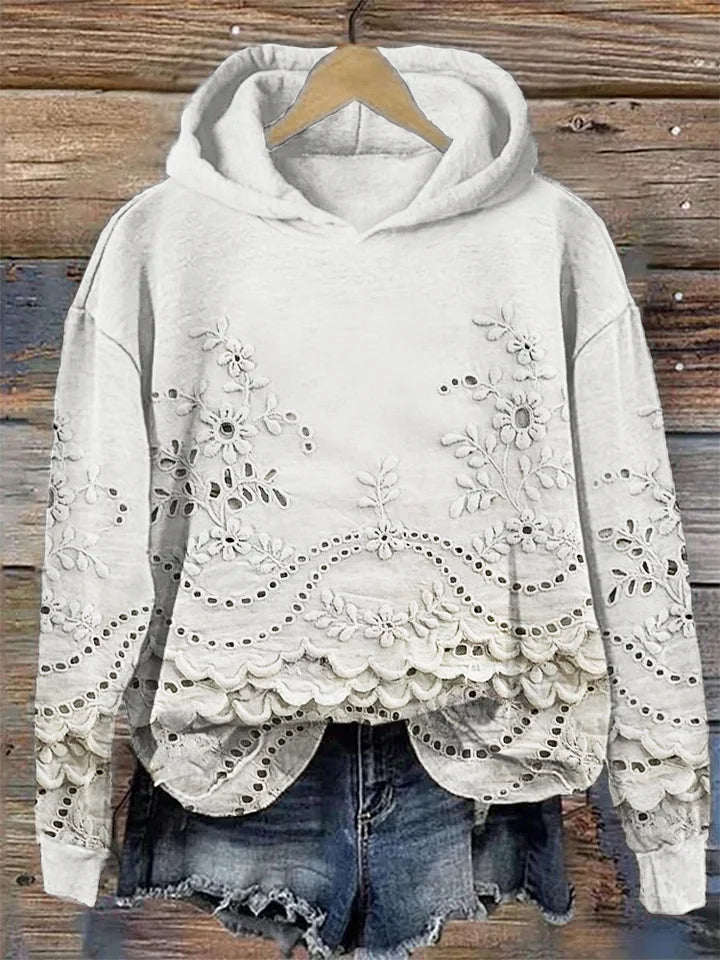 Léona - Sweat à Capuche Imprimé 3D, Confort &amp; Style au Quotidien