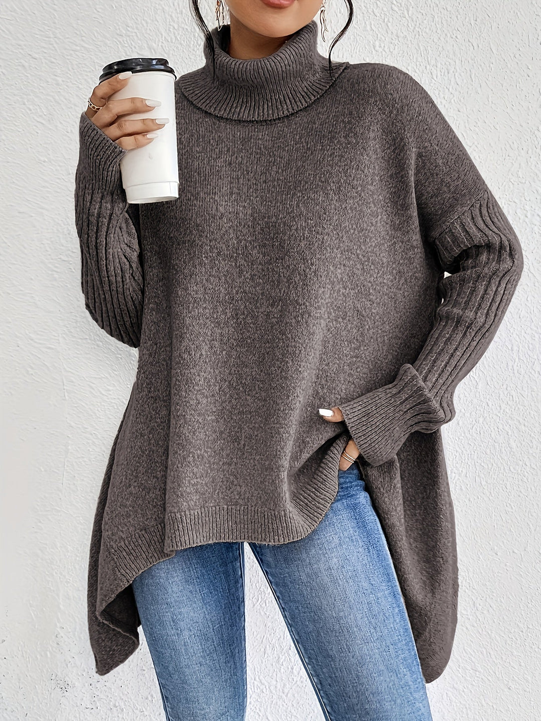 Léïna - Le Pull Col Montant Doux &amp; Décontracté