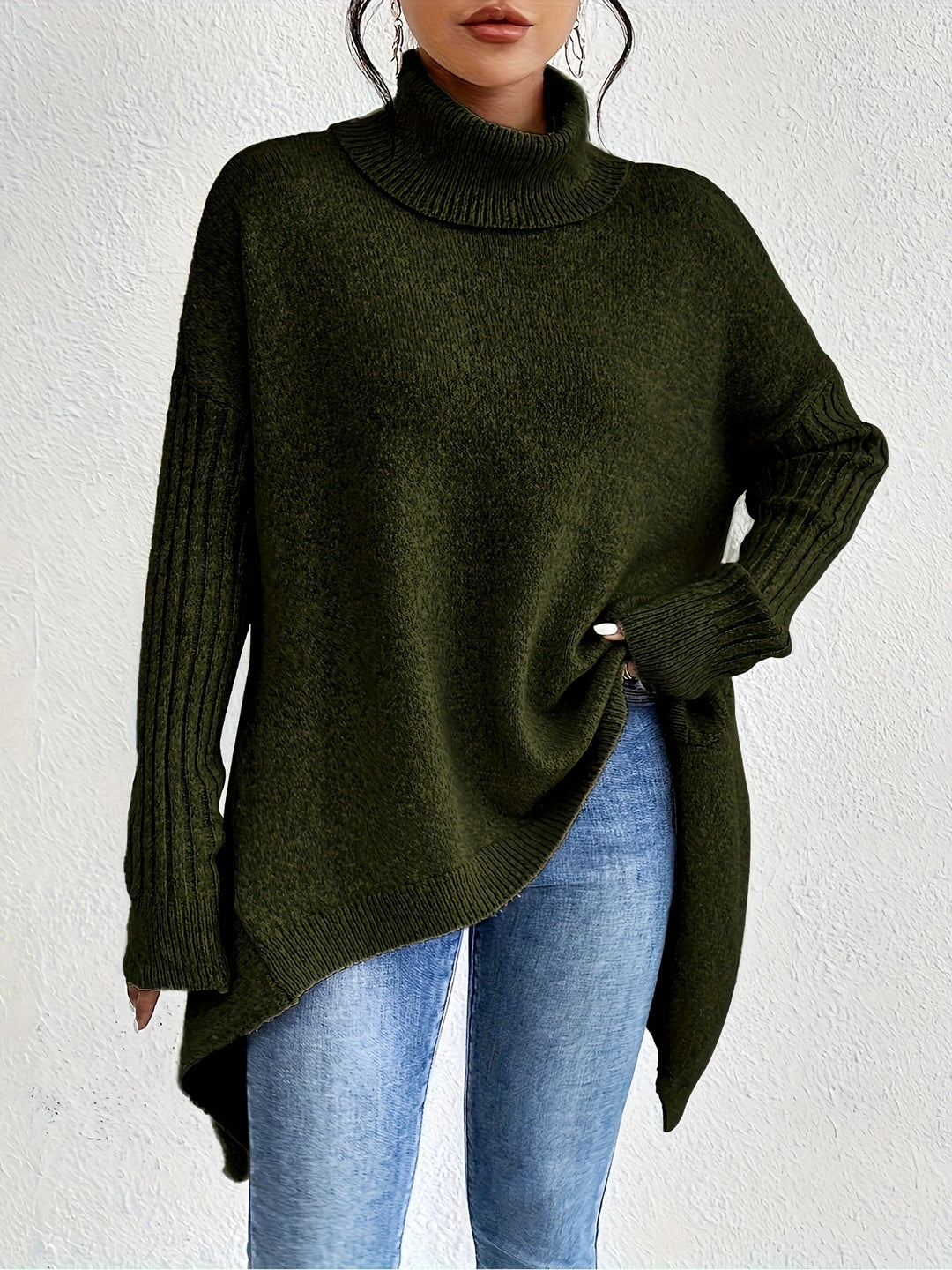 Léïna - Le Pull Col Montant Doux &amp; Décontracté