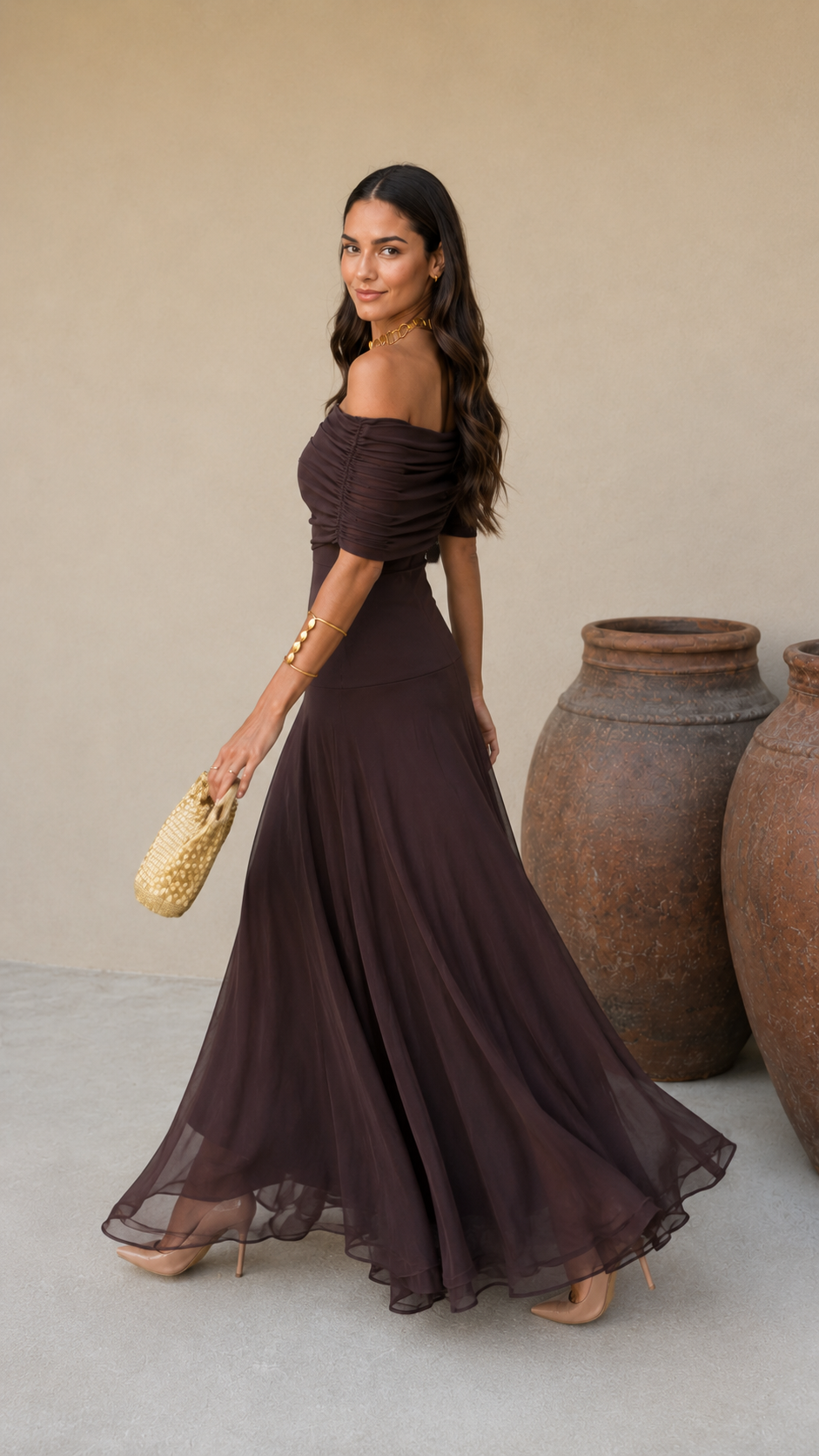 Robe Yasmina Marron