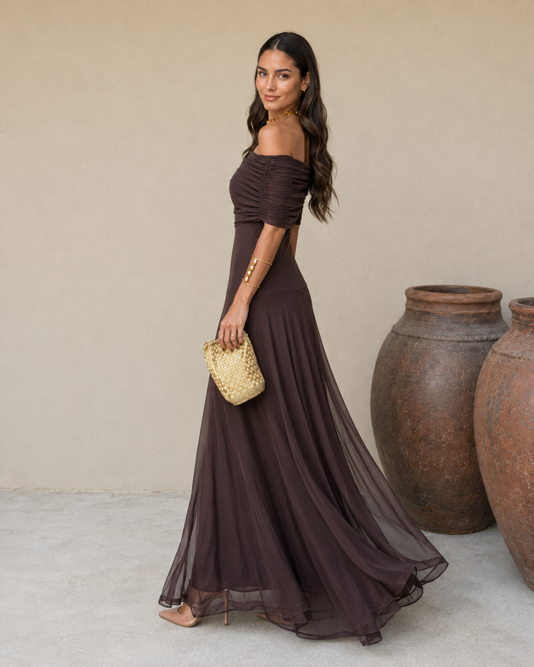 Robe Yasmina Marron