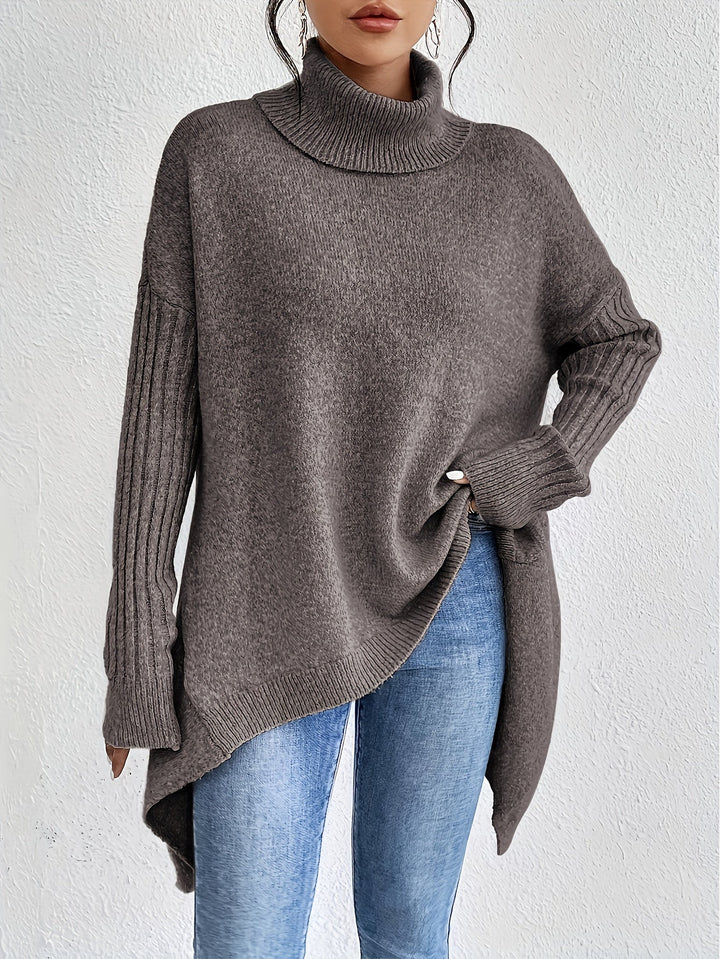 Léïna - Le Pull Col Montant Doux &amp; Décontracté