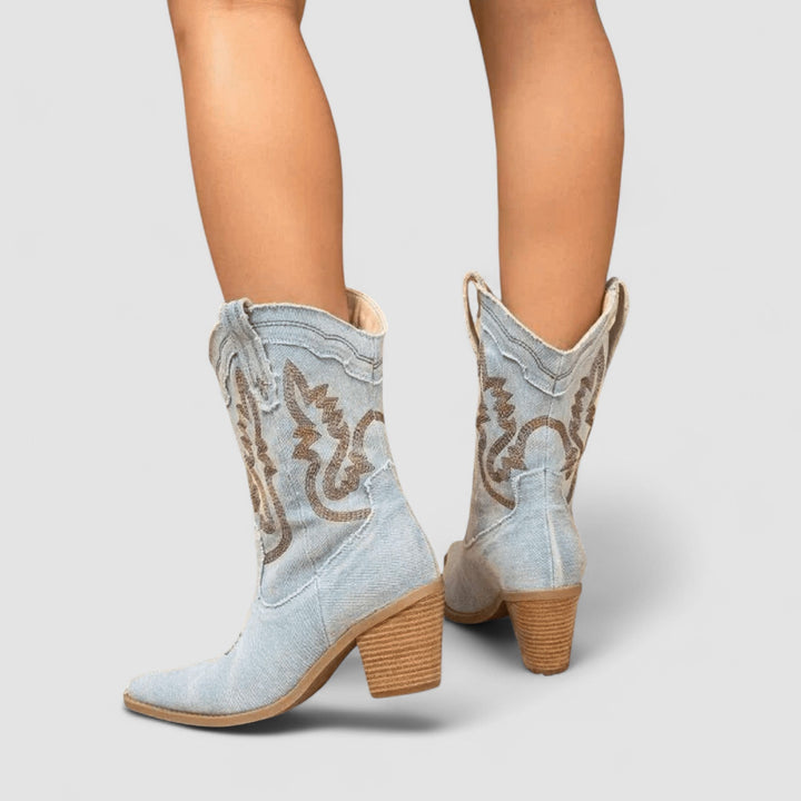 Selena - Bottines en Denim Orthopédique